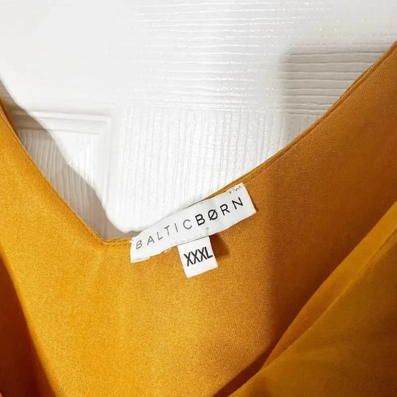 BALTIC BORN 3XL XXXL Katya Amber Brown Maxi Dress Ruffle Flutter Sleeve‎ - Picture 3 of 8